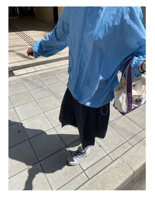hoody nylon wind breaker