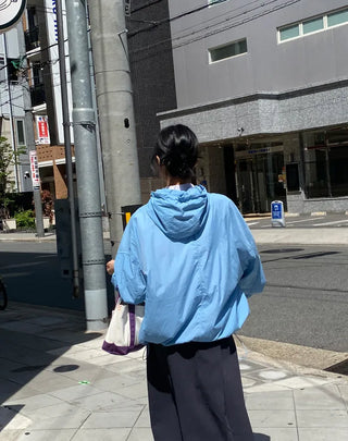 hoody nylon wind breaker