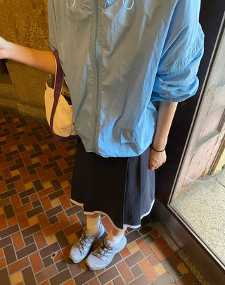hoody nylon wind breaker