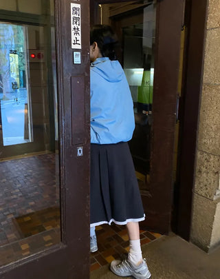 hoody nylon wind breaker