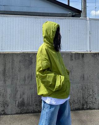 hoody nylon wind breaker