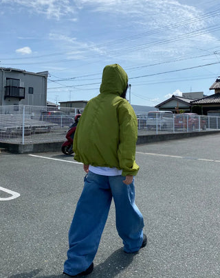 hoody nylon wind breaker