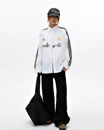 Long-sleeved oversize sports jacket