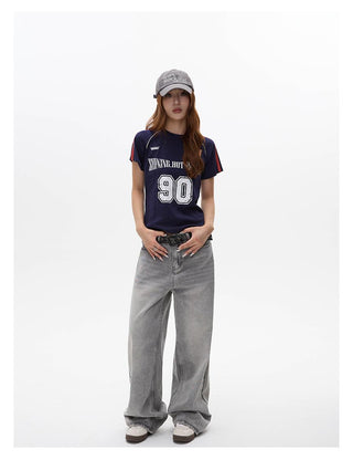 Striped sports slim jersey