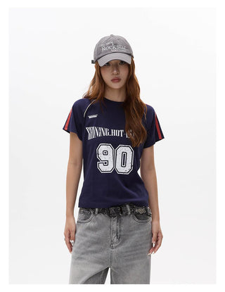 Striped sports slim jersey