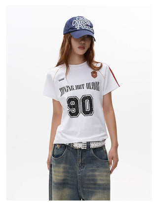Striped sports slim jersey