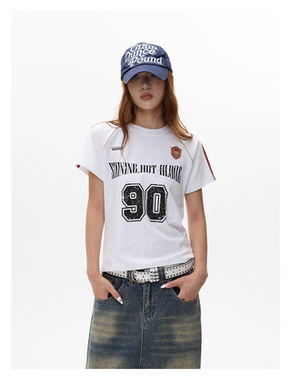 Striped sports slim jersey
