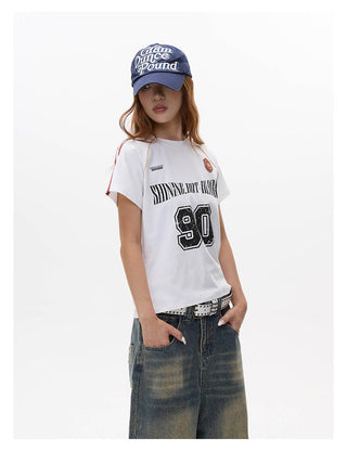Striped sports slim jersey