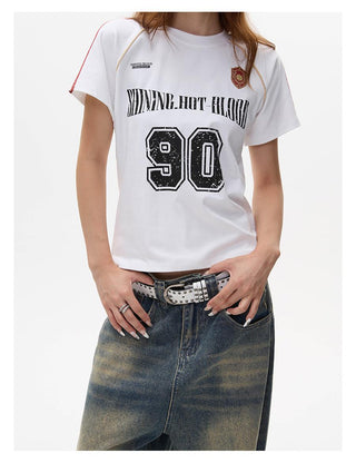 Striped sports slim jersey