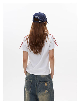 Striped sports slim jersey