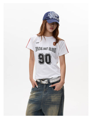 Striped sports slim jersey