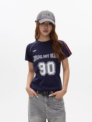 Striped sports slim jersey