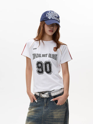 Striped sports slim jersey