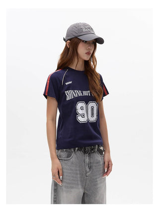 Striped sports slim jersey
