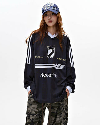 V-neck Long sleeve sports jersey
