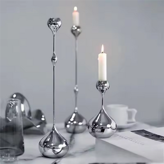 Minimalist Silver Candle Holder