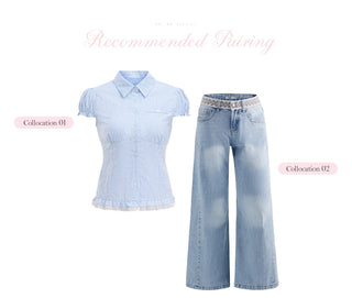 [WEEKH] light wide jeans