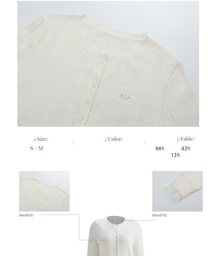 [WEEKH] lace wool cardigan