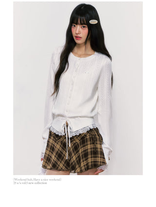 [WEEKH] lace wool cardigan