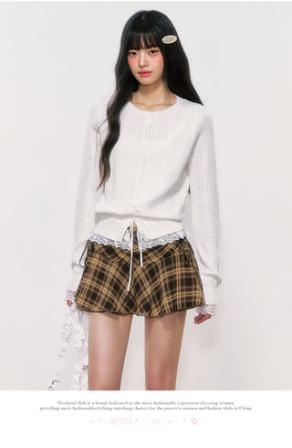 [WEEKH] lace wool cardigan