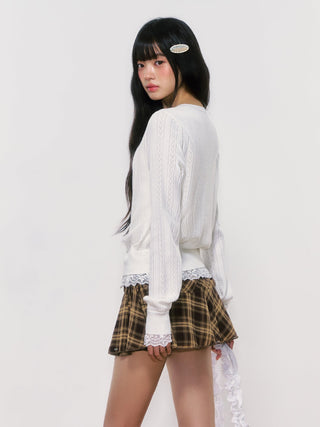 [WEEKH] lace wool cardigan