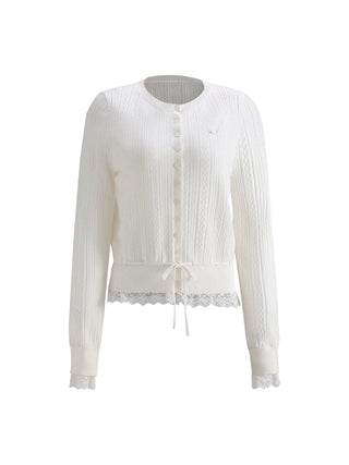 [WEEKH] lace wool cardigan