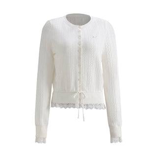 [WEEKH] lace wool cardigan