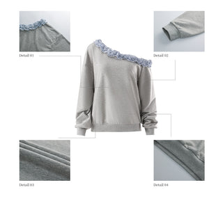 [WEEKH] contrast shoulder sweater
