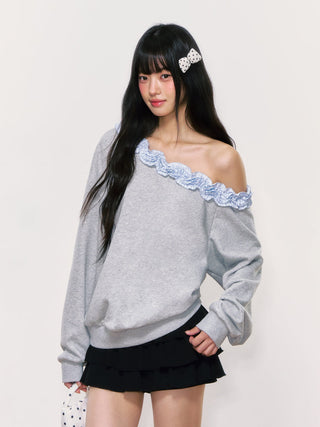 [WEEKH] contrast shoulder sweater