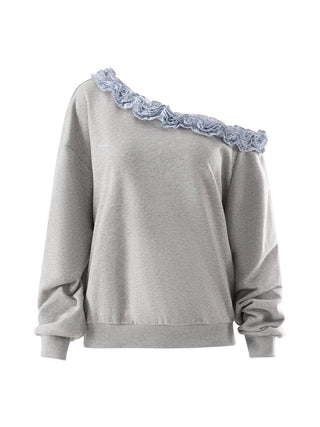 [WEEKH] contrast shoulder sweater
