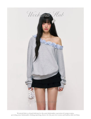 [WEEKH] contrast shoulder sweater