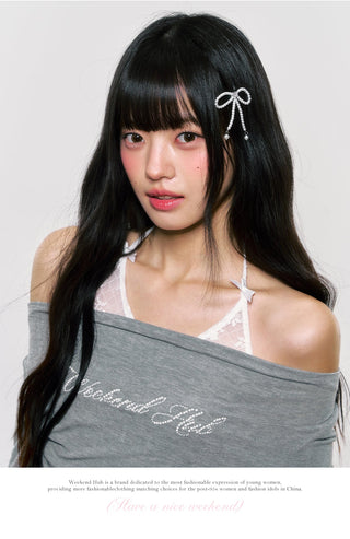[WEEKH] lace halter top