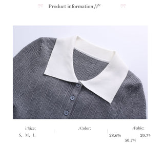 [WEEKH] lace polo knit
