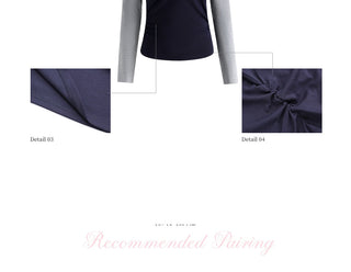 [WEEKH] contrast shoulder top