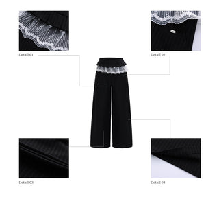 [WEEKH] striped wide pants