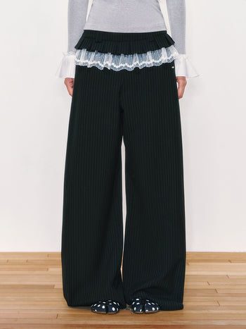 [WEEKH] striped wide pants