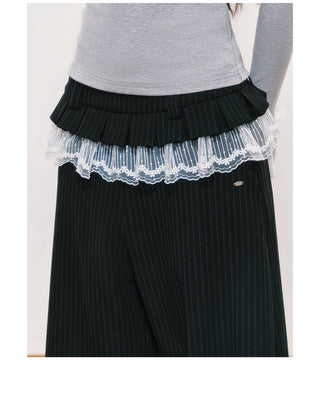 [WEEKH] striped wide pants