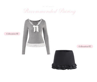 [WEEKH] ruffled a-line skirt