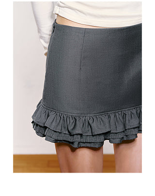 [WEEKH] ruffled a-line skirt