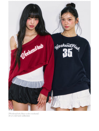 [WEEKH] off-shoulder short sweater