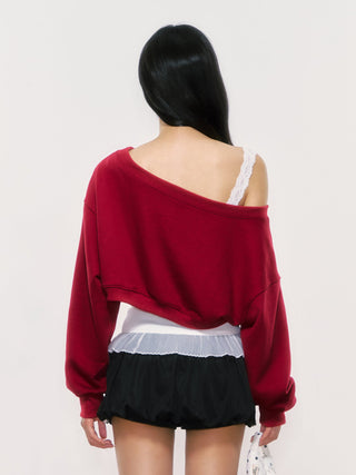 [WEEKH] off-shoulder short sweater