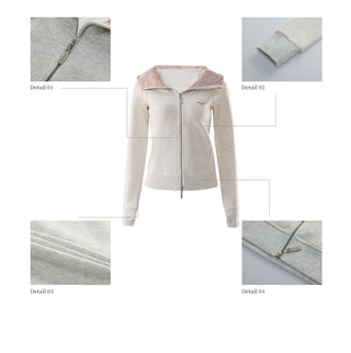 [WEEKH] patchwork hooded top