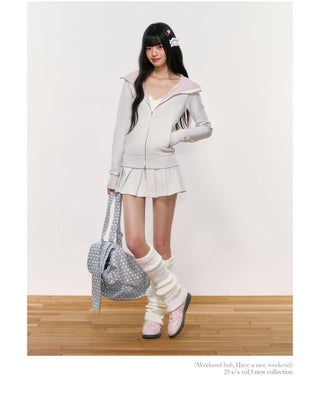 [WEEKH] patchwork hooded top