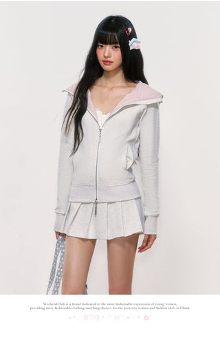 [WEEKH] patchwork hooded top