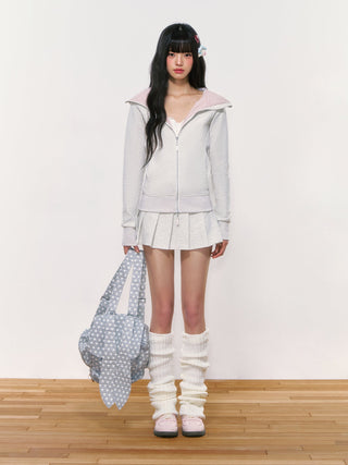 [WEEKH] patchwork hooded top