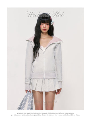 [WEEKH] patchwork hooded top