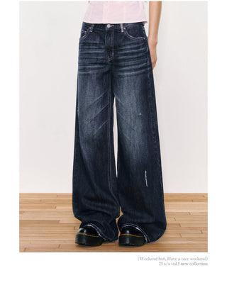 [WEEKH] contrast thread jeans