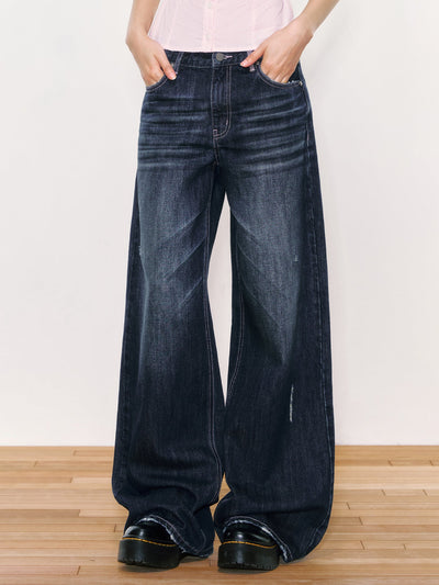 [WEEKH] contrast thread jeans