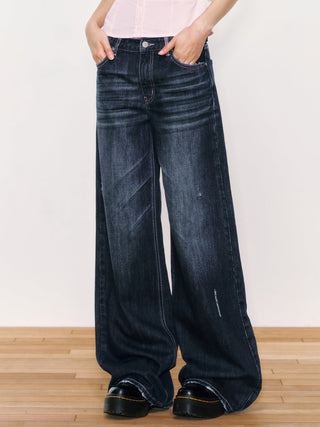 [WEEKH] contrast thread jeans