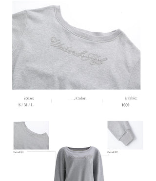 [WEEKH] letter embroidery sweater